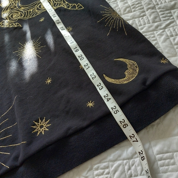 MOMA GOLD EMBROIDERED REINDEER/MOON SWEATSHIRT - Picture 7 of 11